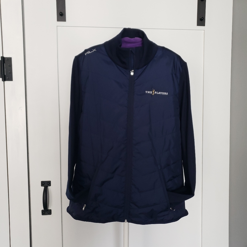NWOT Women's RLX NAVY THE PLAYERS HYBRID Lighweight Powerstretch Jacket